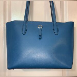 Kate Spade Molly Large Tote in Horizon Blue Crossgrain Leather